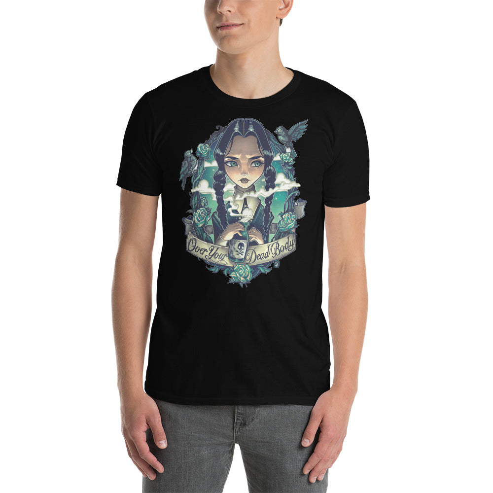 Mens - Wednesday - Over Your Dead Body - T-Shirt - Front only